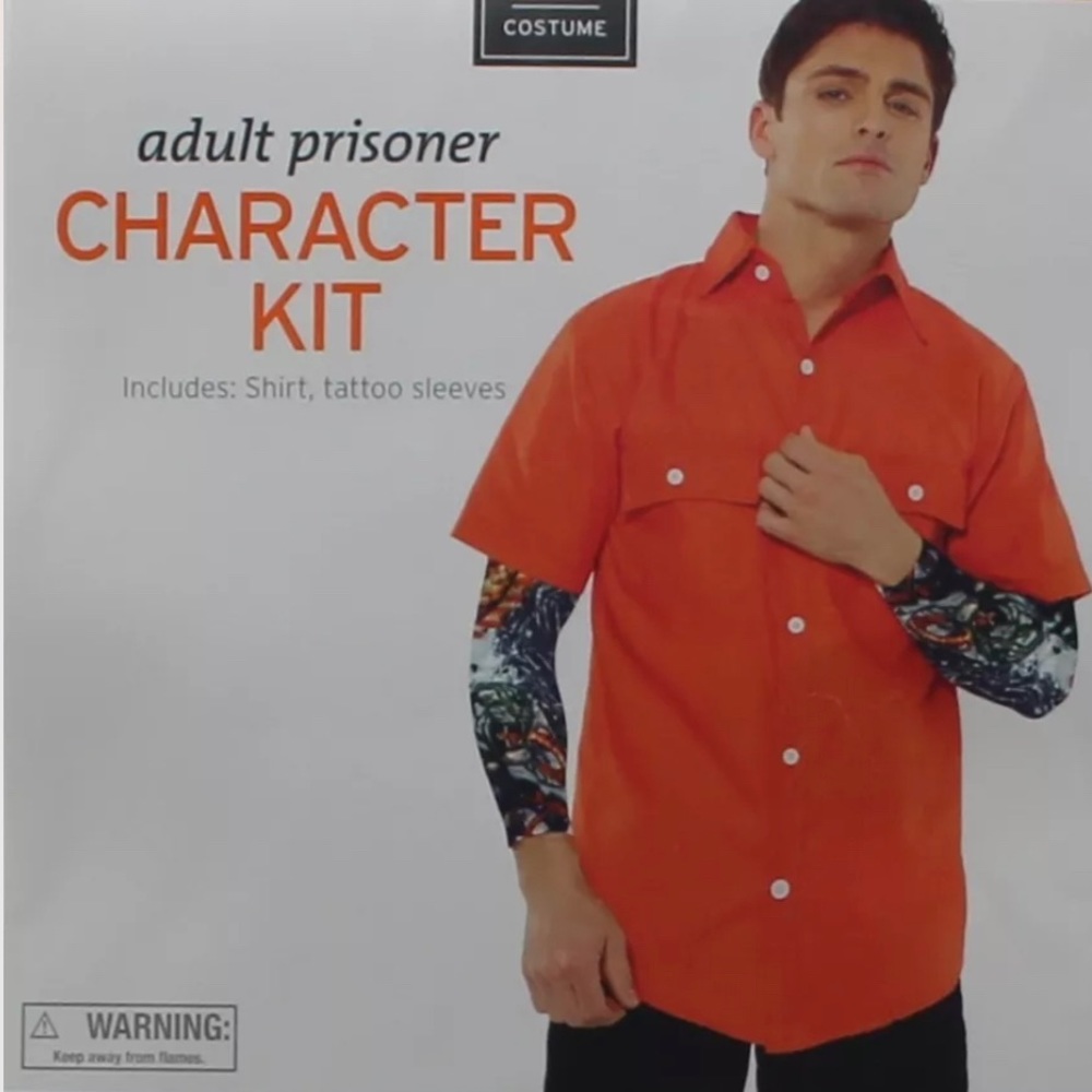 Adult prisoner character kit. NWT. One size(36)